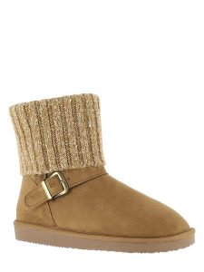 ISLAND BOOT Botki zimowe "Kourtney" w kolorze jasnobrązowym rozmiar: 38. Brązowe botki Island Boot, na zimę, bez wzorów, z dzianiny, bez obcasa, bez zapięcia. Za 166,88 zł.