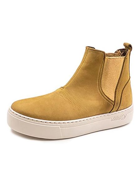 Natural world Skórzane sztyblety w kolorze jasnobrązowym rozmiar: 37. Brązowe buty sportowe Natural World, bez wzorów, z wełny, bez zapięcia. Za 65,38 zł.