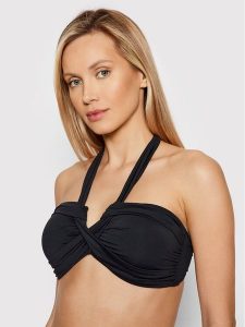 Seafolly Góra od bikini Halter 33816-942 Czarny. Czarne bikini Seafolly, bez wzorów, z syntetyku. Za 219,99 zł.