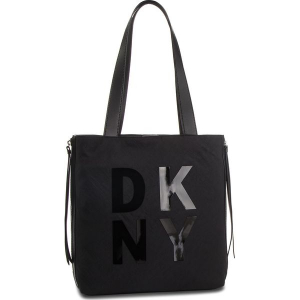 Torebka DKNY - Ave A-Lg Tote-Nylon R83AE671 Black/Silver BSV. Shopper bag marki DKNY. W wyprzedaży za 499,00 zł.