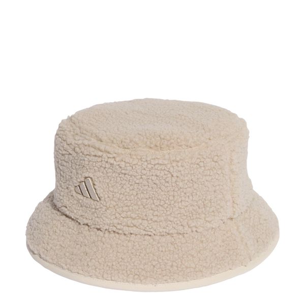 Czapka Winterized Teddy Fleece Bucket. Brązowe czapki ADIDAS, bez wzorów, z polaru. Za 129,00 zł.