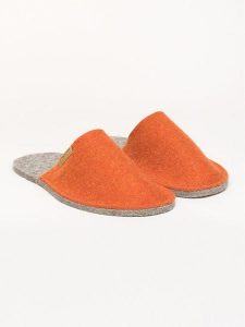 Kitz-pichler Filcowe kapcie "Magicfelt Magic Travel" w kolorze pomarańczowo-szarym rozmiar: 46/47. Pomarańczowe kapcie Kitz-Pichler, bez wzorów, z materiału. Za 121,99 zł.