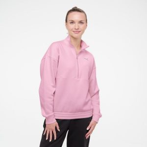 Bluza damska Puma Gym & Pilates. Czerwone bluzy Puma, m, bez wzorów, z bawełny, bez kaptura. Za 179,99 zł.