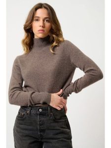 AUTHENTIC CASHMERE Kaszmirowy sweter "Eileen" w kolorze brązowym rozmiar: M. Brązowe swetry oversize AUTHENTIC CASHMERE, na lato, m, bez wzorów, z kaszmiru, bez ramiączek. Za 356,78 zł.