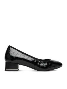 Go Soft Czółenka CEO-24F619-15 Czarny. Czarne czółenka Go Soft, bez wzorów, ze skóry, bez obcasa, bez zapięcia. Za 179,99 zł.