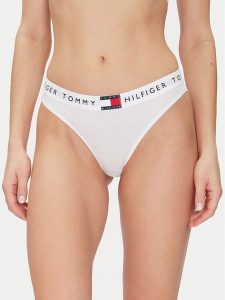 Tommy Hilfiger Figi klasyczne UW0UW06038 Biały. Białe figi TOMMY HILFIGER, bez wzorów, z bawełny. Za 59,99 zł.