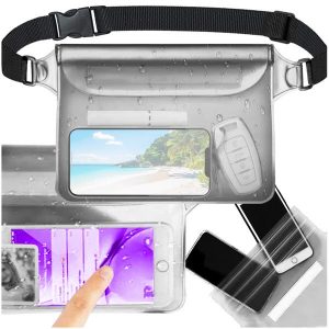 Etui Wodoodporne na Telefon Wodoszczelne Pokrowiec Saszetka Nerka na Basen. Czarne nerki i saszetki TRIZAND, bez wzorów. Za 21,90 zł.