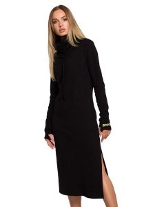 Made of emotion Sukienka w kolorze czarnym rozmiar: L. Czarne sukienki Made Of Emotion, na co dzień, l, bez wzorów, bez kołnierzyka, bez ramiączek, maxi, proste. Za 262,95 zł.