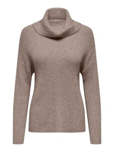 ONLY Golf w kolorze szarobrązowym rozmiar: S. Brązowe golfy ONLY, bez wzorów, ze splotem. Za 144,24 zł.