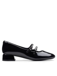 Clarks Baleriny Daiss 30 Shine 26174712 Czarny. Czarne balerinki Clarks, bez wzorów, z lakierowanej skóry, bez obcasa, bez zapięcia. Za 359,99 zł.