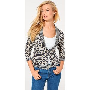 Sweter rozpinany w kolorze jasnoróżowo-granatowym. Czerwone kardigany marki Ashley Brooke by Heine. W wyprzedaży za 104,95 zł.