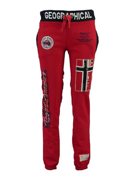 Geographical Norway Spodnie dresowe "Myer" w kolorze czerwonym rozmiar: M. Czerwone spodnie dresowe Geographical Norway, m, bez wzorów, z dresówki. Za 78,66 zł.