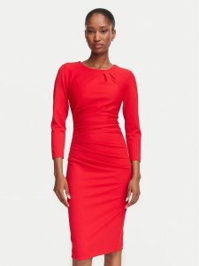 Rinascimento Sukienka koktajlowa CFC0131064003 Czerwony Slim Fit. Czerwone sukienki Rinascimento, xs, bez wzorów, z syntetyku, wizytowe, bez kołnierzyka, bez ramiączek. Za 529,99 zł.
