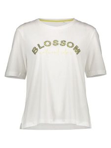 Gerry Weber Koszulka w kolorze kremowym rozmiar: 48. Brązowe bluzki Gerry Weber, bez wzorów, z bawełny, bez kołnierzyka, bez ramiączek. Za 74,28 zł.