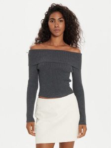 Guess Sweter Nina W4BR73 Z3K92 Szary Slim Fit. Szare swetry klasyczne Guess, l, z syntetyku, bez kołnierzyka. Za 179,99 zł.