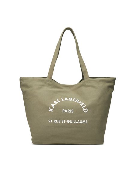 KARL LAGERFELD Torebka A1W50006 Khaki. Brązowe shopper bag KARL LAGERFELD, bez wzorów, z materiału, bez dodatków. Za 219,99 zł.