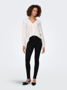ONLY Legginsy w kolorze czarnym rozmiar: S/L32. Czarne legginsy ONLY, bez wzorów, z podwyższonym stanem. Za 113,63 zł.