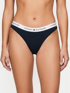 Tommy Hilfiger Komplet stringów UW0UW05530 Granatowy. Niebieskie komplety bielizny TOMMY HILFIGER, bez wzorów, z bawełny. Za 169,99 zł.