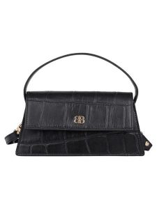 Bellicci Skórzana torebka "Vicky" w kolorze czarnym - 22 x 18 x 6 cm rozmiar: onesize. Czarne torebki klasyczne Bellicci, bez wzorów, z materiału, przez ramię, bez dodatków. Za 248,58 zł.