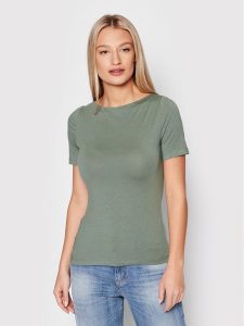 Vero Moda T-Shirt Panda 10231753 Zielony Regular Fit. Zielone t-shirty Vero Moda, xl, bez wzorów, z bawełny, bez kołnierzyka, bez ramiączek. Za 79,99 zł.
