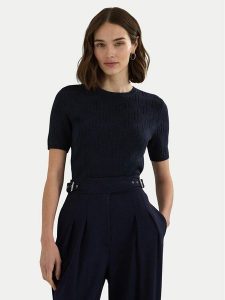 Lauren Ralph Lauren Sweter 200909156004 Granatowy Regular Fit. Niebieskie swetry klasyczne Lauren Ralph Lauren, xl, z bawełny, bez kołnierzyka. Za 559,99 zł.