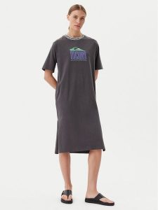 Quiksilver Sukienka codzienna EQWKD03035 Szary Relaxed Fit. Szare kombinezony Quiksilver, s, bez wzorów, z bawełny, bez kołnierzyka, bez ramiączek. Za 109,99 zł.