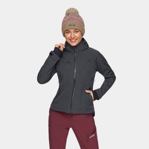Kurtka softshell trekkingowa damska Alpinus Minthi. Szare kurtki ALPINUS, m, bez wzorów, z softshellu, bez kaptura. Za 399,00 zł.