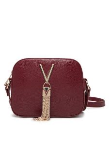 Valentino Torebka Divina VBS1R409G Bordowy. Czerwone listonoszki Valentino, bez wzorów, ze skóry, bez dodatków. Za 199,99 zł.