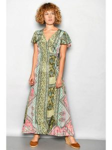 H.H.G. Sukienka ze wzorem rozmiar: M. Sukienki H.H.G., m, bez wzorów, bez kołnierzyka, bez ramiączek, maxi. Za 61,02 zł.