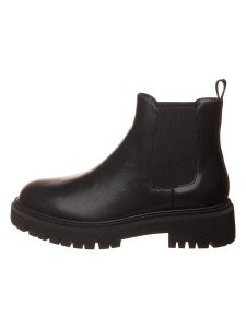 Skechers Skórzane sztyblety "Modern Rugged - The Voyager" w kolorze czarnym rozmiar: 41. Czarne botki Skechers, bez wzorów, bez obcasa, bez zapięcia. Za 259,74 zł.