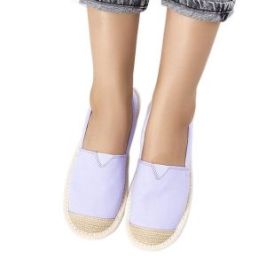 Fioletowe espadryle damskie Tanner. Fioletowe espadryle bez wzorów, bez obcasa. Za 78,33 zł.