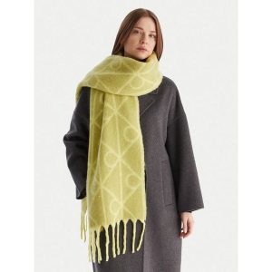 Szalik Calvin Klein. Zielone szaliki Calvin Klein, bez wzorów. Za 429,99 zł.