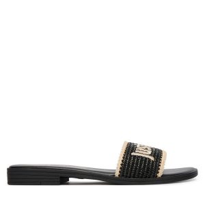 Klapki Just Cavalli. Czarne klapki Just Cavalli, bez wzorów, bez obcasa. Za 399,99 zł.