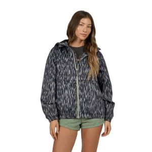 Damska wiatrówka Salty Crew Barrier. Brązowe kurtki SALTY CREW, bez wzorów, z softshellu, bez kaptura. Za 340,00 zł.