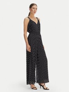 Morgan Kombinezon 261-PAWI Czarny Regular Fit. Czarne kombinezony Morgan, bez wzorów, z syntetyku, bez kołnierzyka, bez ramiączek. Za 479,99 zł.