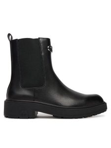 Liu Jo Sztyblety London 02 SF5027 P0102 Czarny. Czarne botki Liu Jo, bez wzorów, ze skóry, bez obcasa, na płaskiej podeszwie, bez zapięcia. Za 509,99 zł.