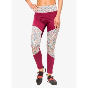Legginsy wspinaczkowe damskie Ocun Rhea Leggings. Czerwone legginsy Ocun, bez wzorów. Za 167,99 zł.