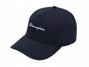 Czapka z daszkiem Champion Baseball. Czarne czapki Champion, bez wzorów, z bawełny, klasyczne. Za 85,00 zł.