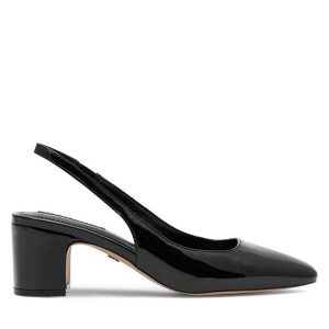Sandały Nine West. Czarne sandały Nine West, bez wzorów, bez obcasa, na słupku, bez zapięcia. Za 199,99 zł.
