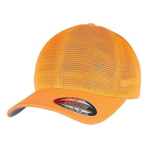 Czapka Z Daszkiem 360 Omnimesh. Brązowe czapki FLEXFIT, bez wzorów. Za 74,99 zł.