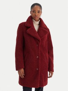 Vero Moda Kożuch Kylie Teddy 10289938 Bordowy Loose Fit. Czerwone płaszcze Vero Moda, s, bez wzorów, z syntetyku, bez kaptura. Za 329,99 zł.