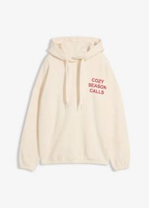 Bluza oversize z czystej bawełny. Brązowe bluzy bonprix, bez wzorów, z bawełny, z kapturem. Za 114,99 zł.
