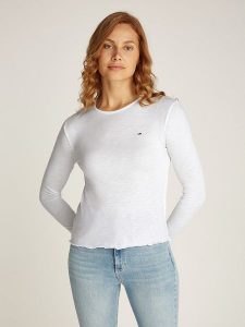 TOMMY JEANS Koszulka w kolorze białym rozmiar: L. Białe bluzki Tommy Jeans, l, bez wzorów, z jeansu, bez kołnierzyka, bez ramiączek. Za 114,17 zł.