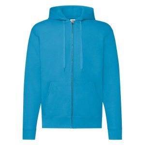 Klasyczna Kurtka Z Kapturem Dla Dorosłych Unisex. Niebieskie kurtki FRUIT OF THE LOOM, m, bez wzorów, z kapturem. Za 135,99 zł.