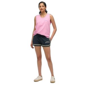 Damski tank top Superdry Essential GD. Fioletowe topy Superdry, bez wzorów, eleganckie, bez kołnierzyka, bez ramiączek. W wyprzedaży za 95,85 zł.