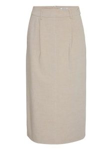MOSS COPENHAGEN Spódnica "Michelle" w kolorze beżowym rozmiar: L. Brązowe spódnice Moss Copenhagen, na co dzień, l, bez wzorów, maxi. Za 180,06 zł.