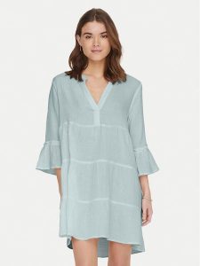 ONLY Sukienka letnia Thyra 15267999 Zielony Regular Fit. Zielone kombinezony ONLY, na lato, m, bez wzorów, z bawełny, bez kołnierzyka, bez ramiączek. Za 119,99 zł.