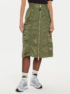 Alpha Industries Spódnica midi 148067 Zielony Regular Fit. Zielone spódnice Alpha Industries, l, bez wzorów, z syntetyku, midi. Za 319,99 zł.