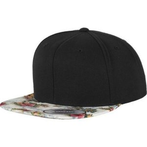 Czapka Z Daszkiem Classic ProStyle Floral Snapback Cap. Czarne czapki FLEXFIT, bez wzorów. Za 106,99 zł.