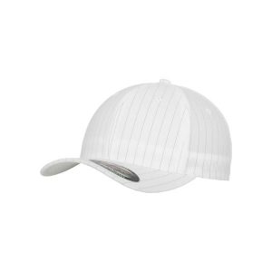 Czapka Flexfit pintripe. Białe czapki FLEXFIT, bez wzorów, z elastanu. Za 125,00 zł.